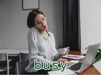 Definition & pronunciation of busy
