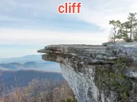 Definition & pronunciation of cliff