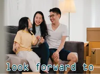 Definition & pronunciation of look forward to