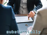Definition & pronunciation of substantially