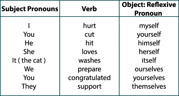 Reflexive Pronouns Example