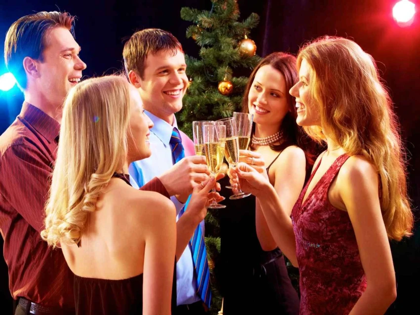 When I arrive at the party, everybody is going to be celebrating