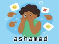 Definition & pronunciation of ashamed